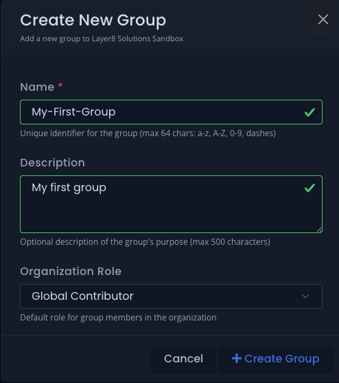 Create group