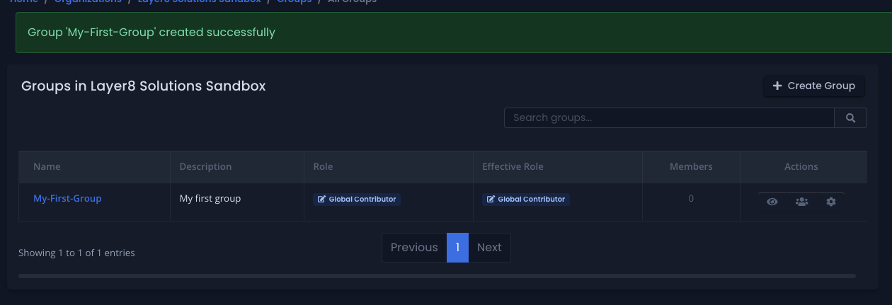 Create group