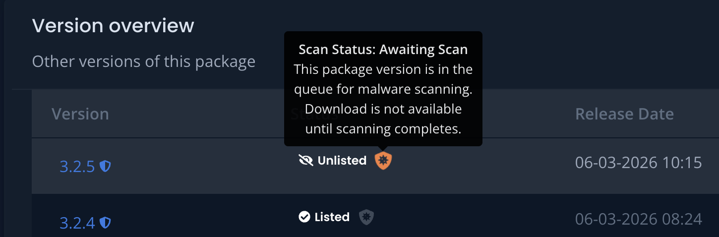 Currently scanning
